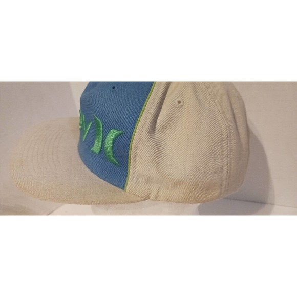 Hurley‎ Hat Tan Blue Green Snapback Ball Cap - Picture 8 of 10